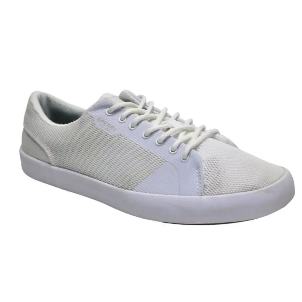 White Sneakers Flex Deck Mesh Top Siders Style STS15311 Men 8.5 Women 10